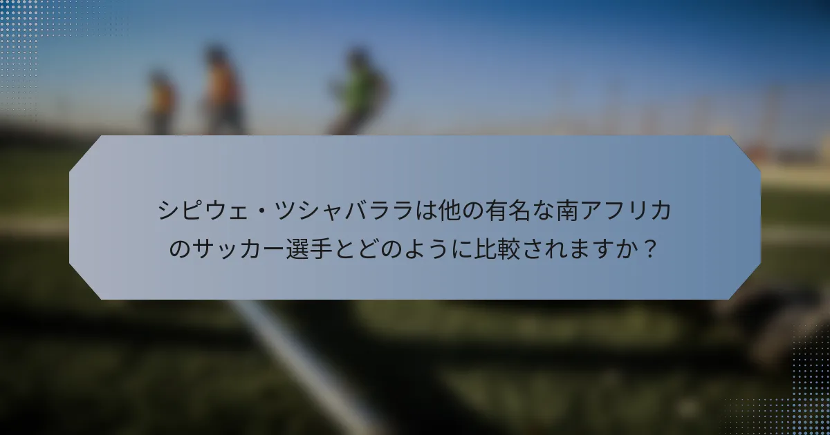 シピウェ・ツシャバララは他の有名な南アフリカのサッカー選手とどのように比較されますか？